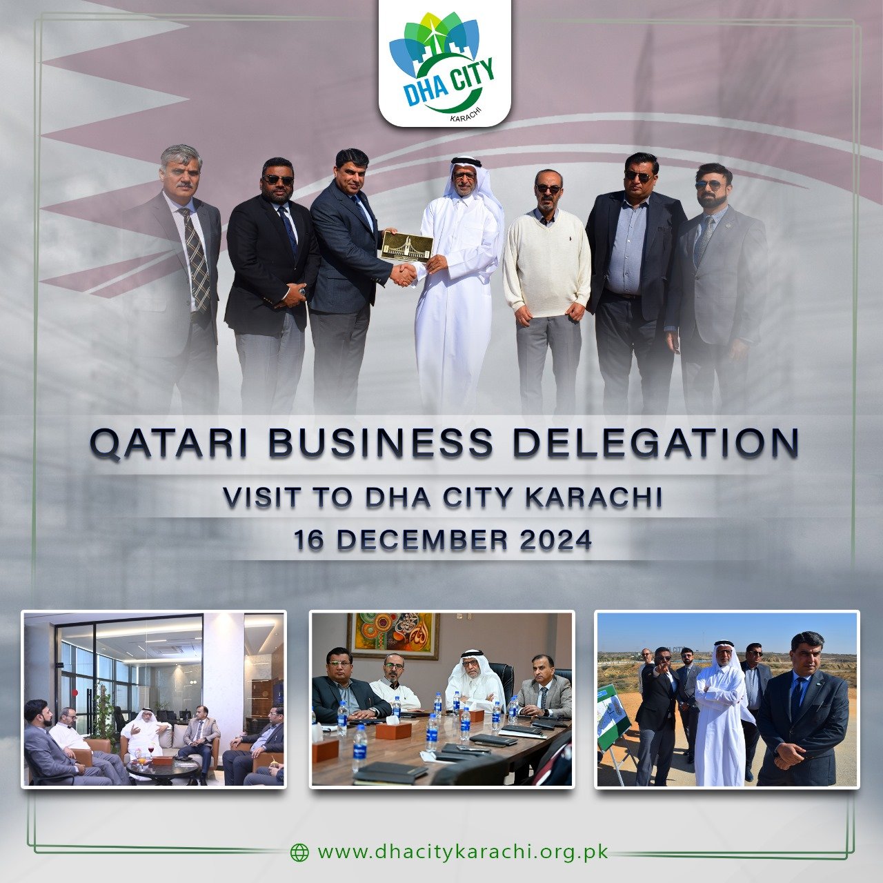 QATARI BUSINESS DELEGATION VISITS DHA CITY KARACHI (DCK)
