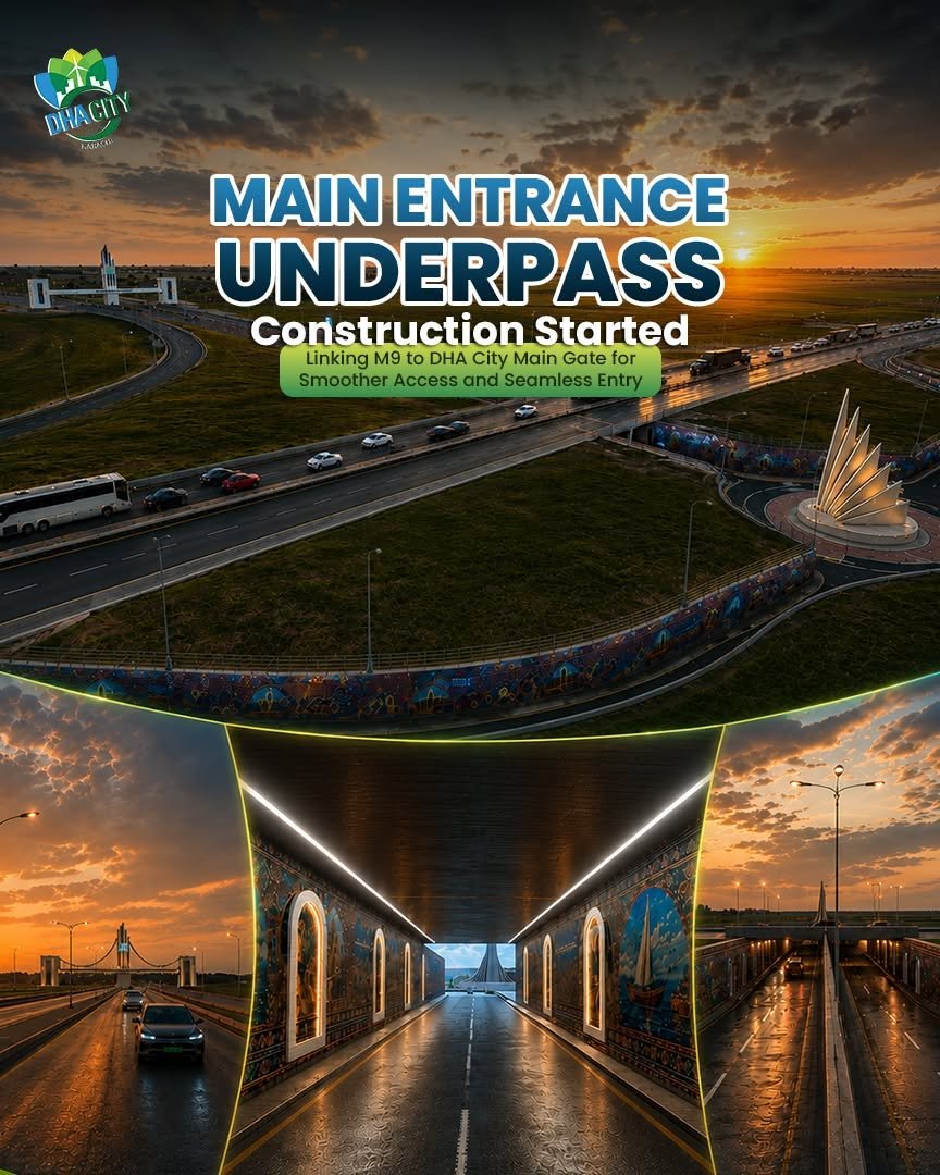 Construction Started: Main Entrance Underpass at DHA City Karachi