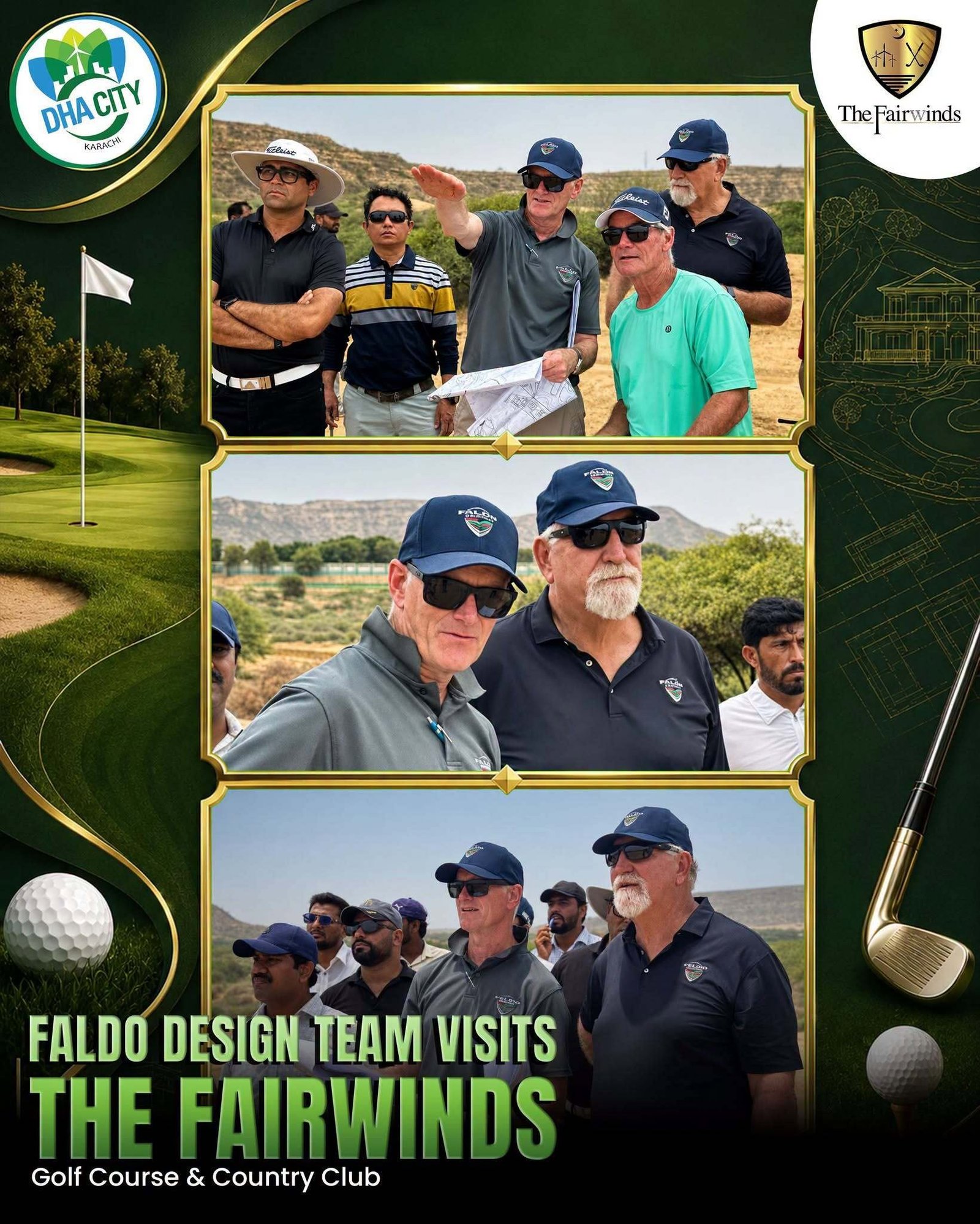 Faldo Design Team Visits The Fairwinds Golf Course & Country Club at DHA City Karachi