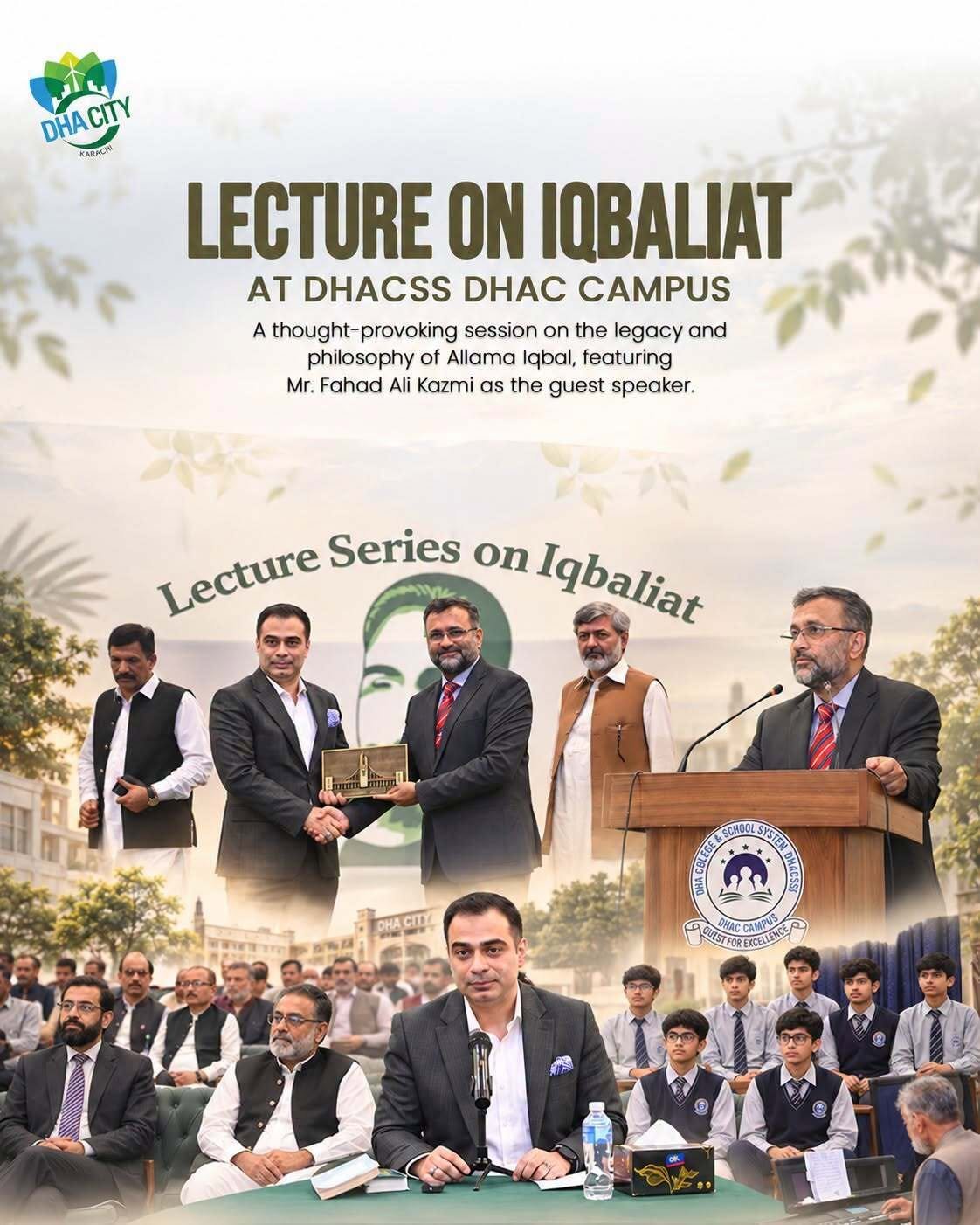 DHACSS DHAC Campus Hosts Thought-Provoking Lecture on Iqbaliat by Guest Speaker Mr. Fahad Ali Kazmi