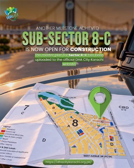 Sub-Sector 8-C Now Open for Construction – Another Milestone Achieved at DHA City Karachi