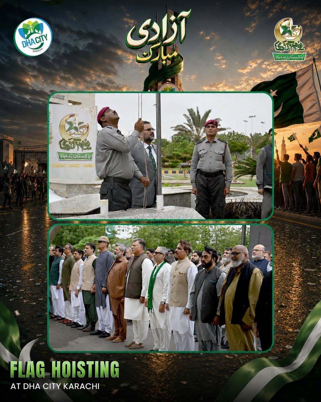 DHA City Karachi Celebrates Independence Day with a Flag-Hoisting Ceremony
